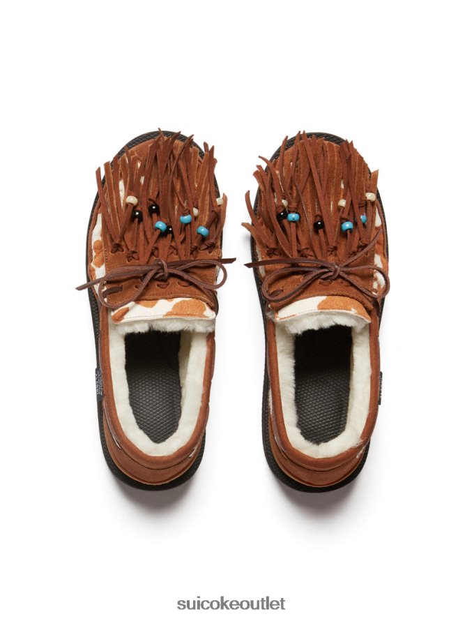 Unisex Alanui x OWM-MabALA-A Brown SUICOKE Casual Shoes 2002BP75