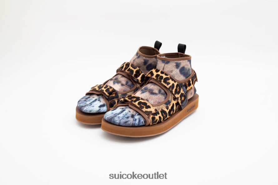 Unisex Doublet x WAS-5abDB-A Leopard SUICOKE Sandals 2002BP12