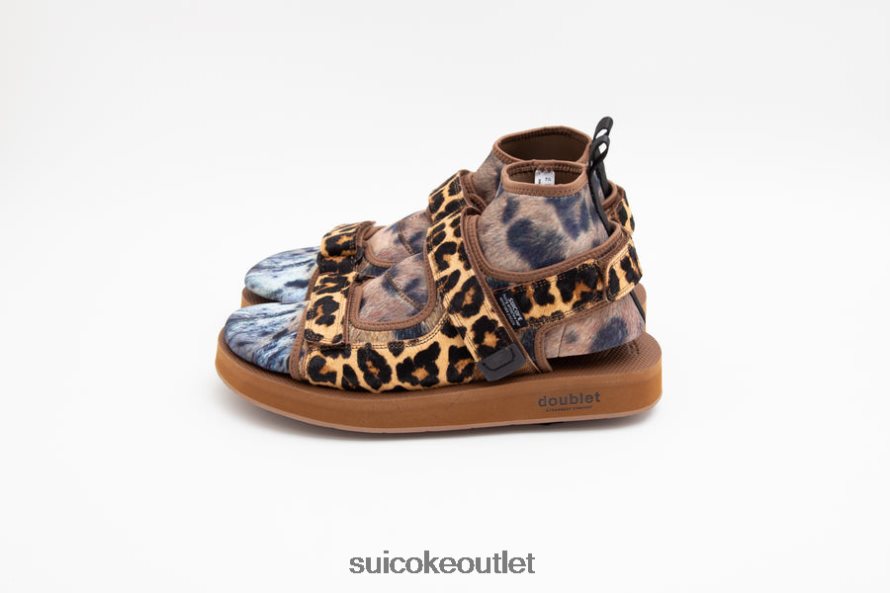 Unisex Doublet x WAS-5abDB-A Leopard SUICOKE Sandals 2002BP12