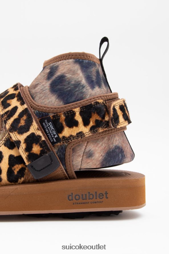 Unisex Doublet x WAS-5abDB-A Leopard SUICOKE Sandals 2002BP12