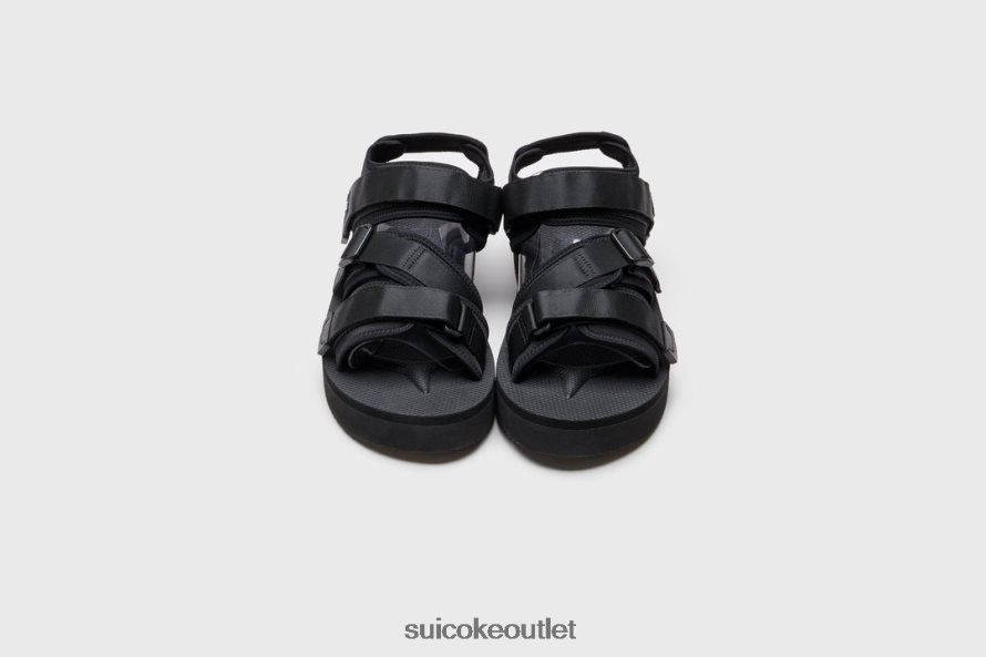Unisex KISEE-PO Black SUICOKE Sandals 2002BP17