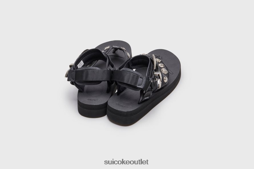 Unisex TOGA x TONO-abTOG Black SUICOKE Sandals 2002BP29