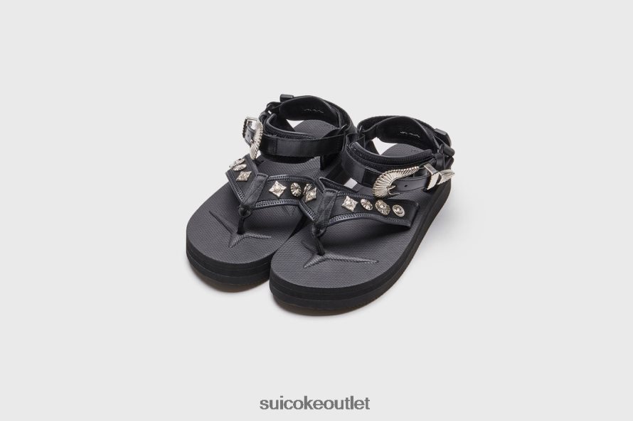 Unisex TOGA x TONO-abTOG Black SUICOKE Sandals 2002BP29