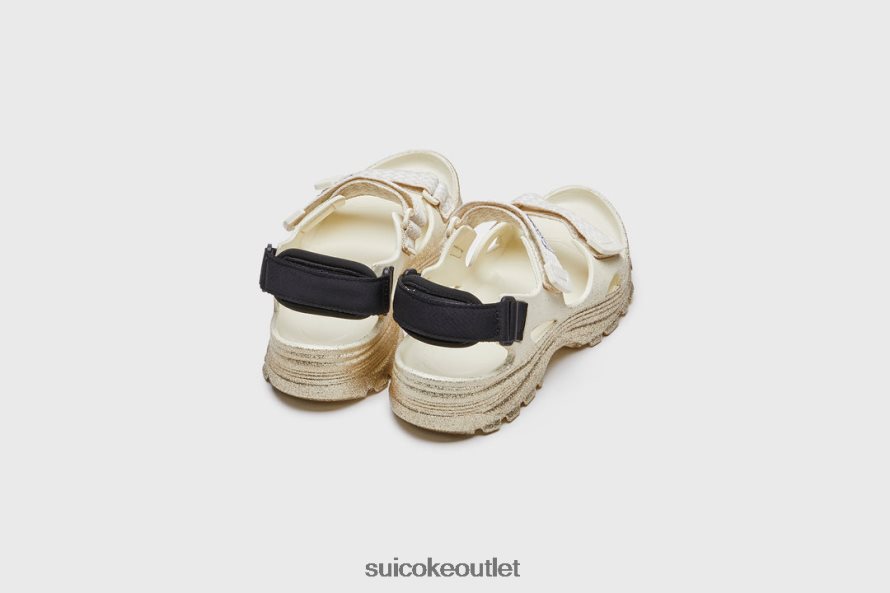 Unisex WAKE CURB Beige/Gold LANVIN x SUICOKE Sandals 2002BP32