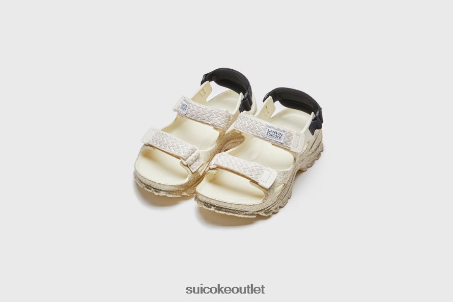 Unisex WAKE CURB Beige/Gold LANVIN x SUICOKE Sandals 2002BP32