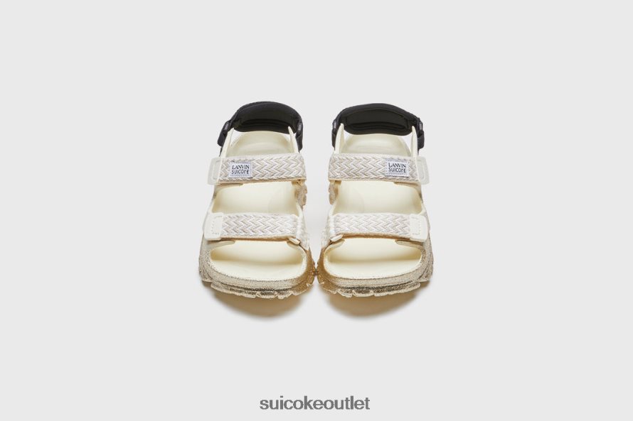Unisex WAKE CURB Beige/Gold LANVIN x SUICOKE Sandals 2002BP32