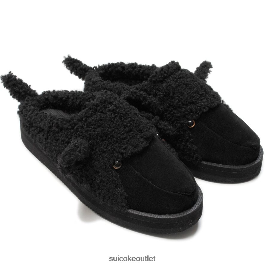 Unisex Doublet x Animal Slippers Black SUICOKE Slides 2002BP55