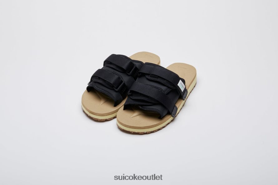 Unisex MOTO-Cab-ECO Black/Beige SUICOKE Slides 2002BP43
