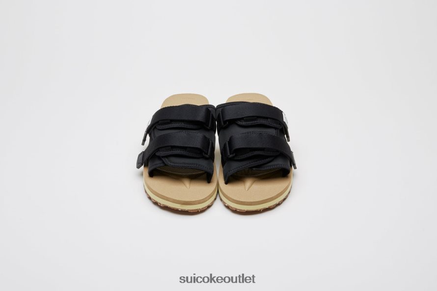 Unisex MOTO-Cab-ECO Black/Beige SUICOKE Slides 2002BP43