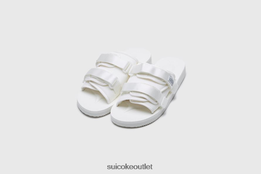Unisex MOTO-Cab White SUICOKE Slides 2002BP37